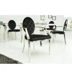 Krzesło OXANA Modern Barock czarne*Invicta Interior Clearance