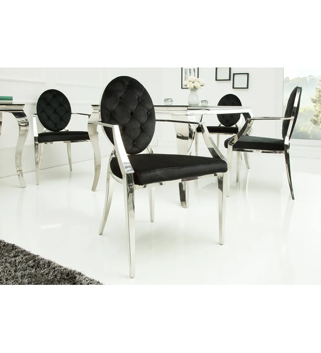 Krzesło OXANA Modern Barock czarne*Invicta Interior Clearance