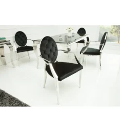 Krzesło OXANA Modern Barock czarne*Invicta Interior Clearance