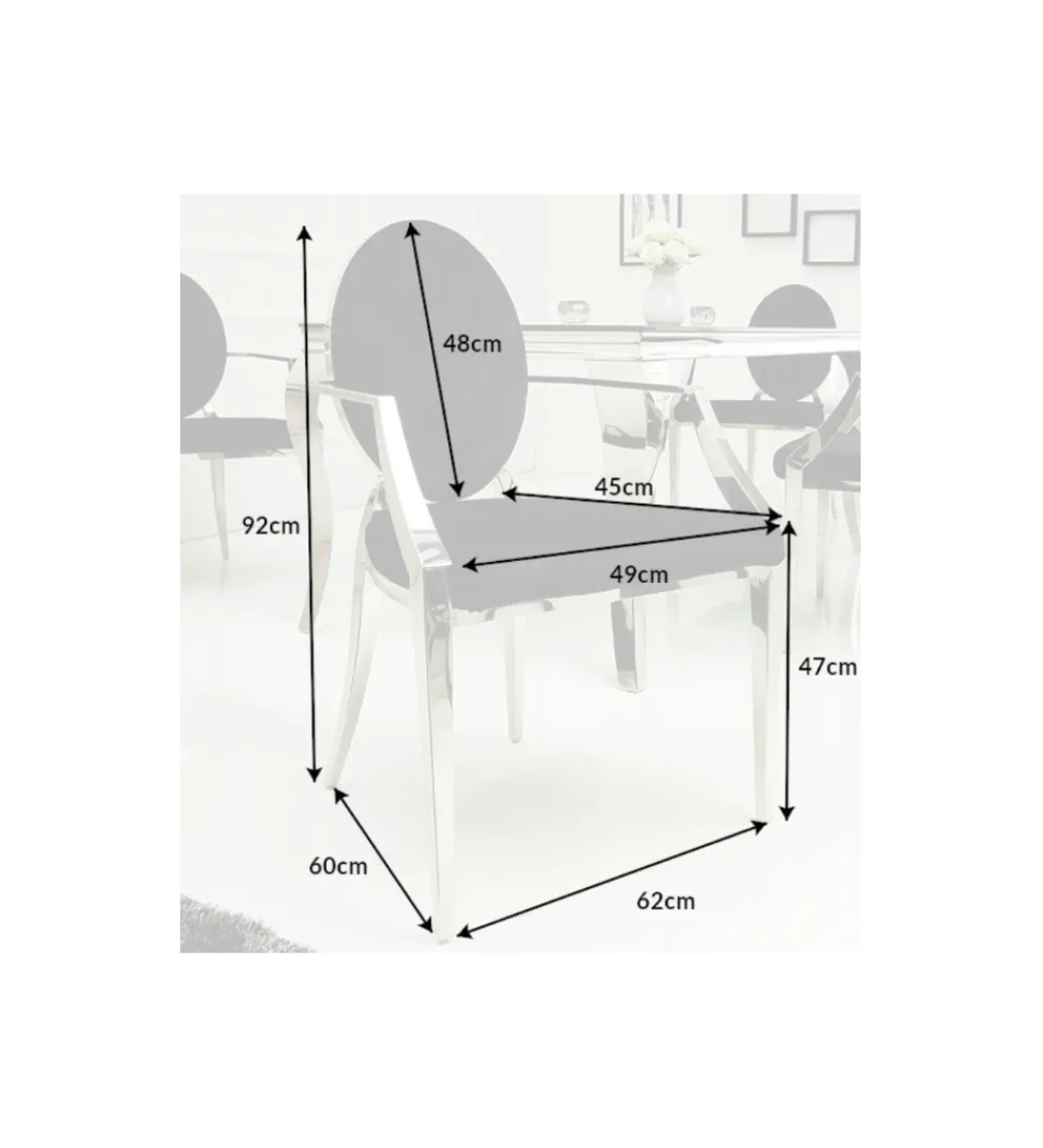 Krzesło OXANA Modern Barock czarne*Invicta Interior Clearance