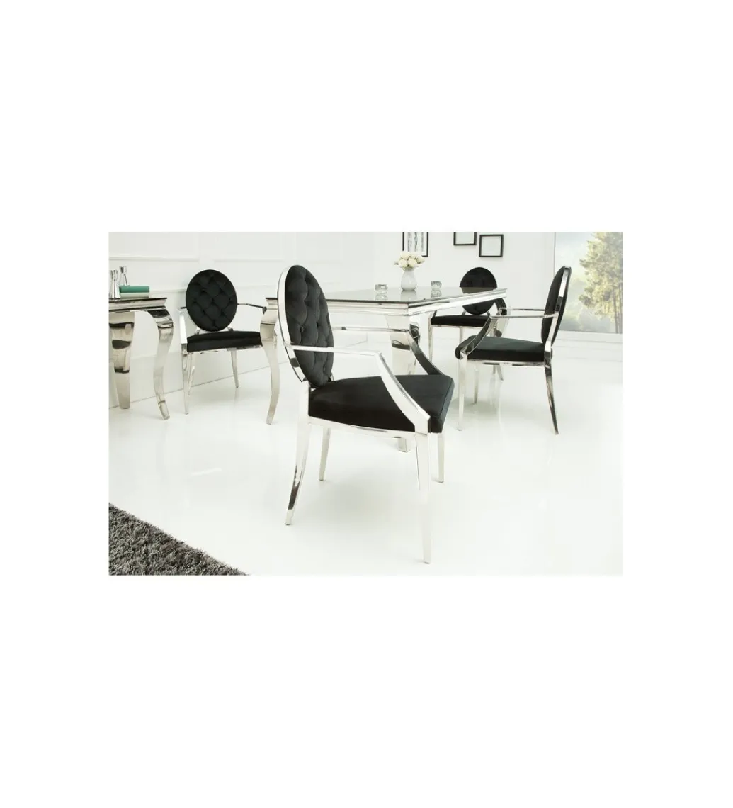 Krzesło OXANA Modern Barock Czarne*Invicta Interior New