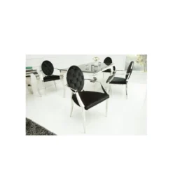 Krzesło OXANA Modern Barock Czarne*Invicta Interior New
