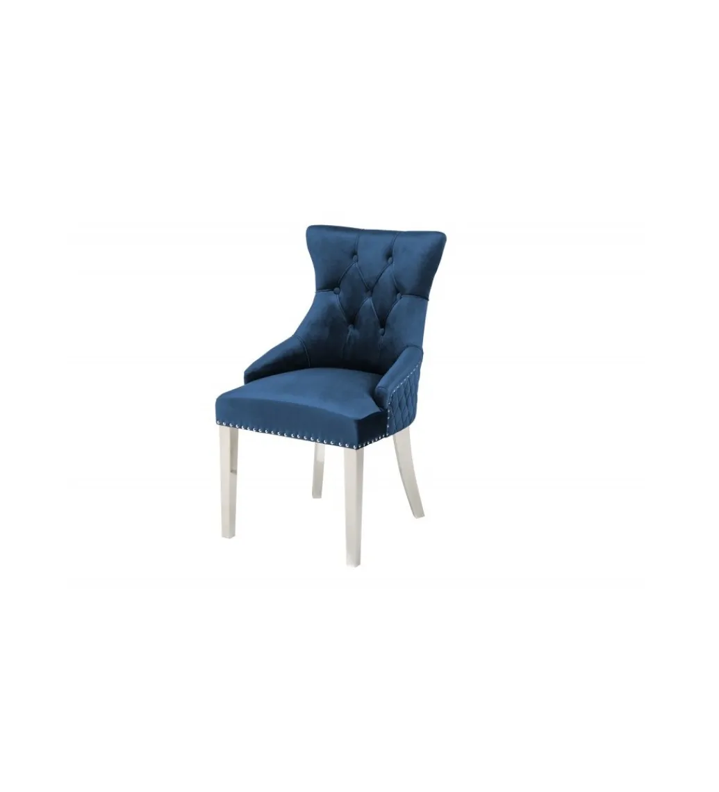 Krzesło OXANA Modern Barock niebieskie*Invicta Interior New