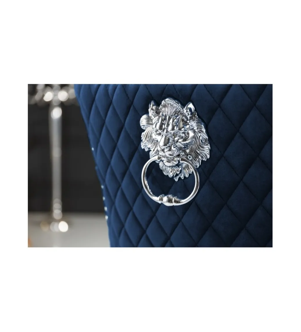 Krzesło OXANA Modern Barock niebieskie*Invicta Interior New