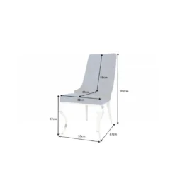 Krzesło OXANA Modern Barock z kołatką niebieskie*Invicta Interior Discount