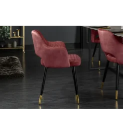 Krzesło Paris Velvet czerwono bordowe*Invicta Interior Hot