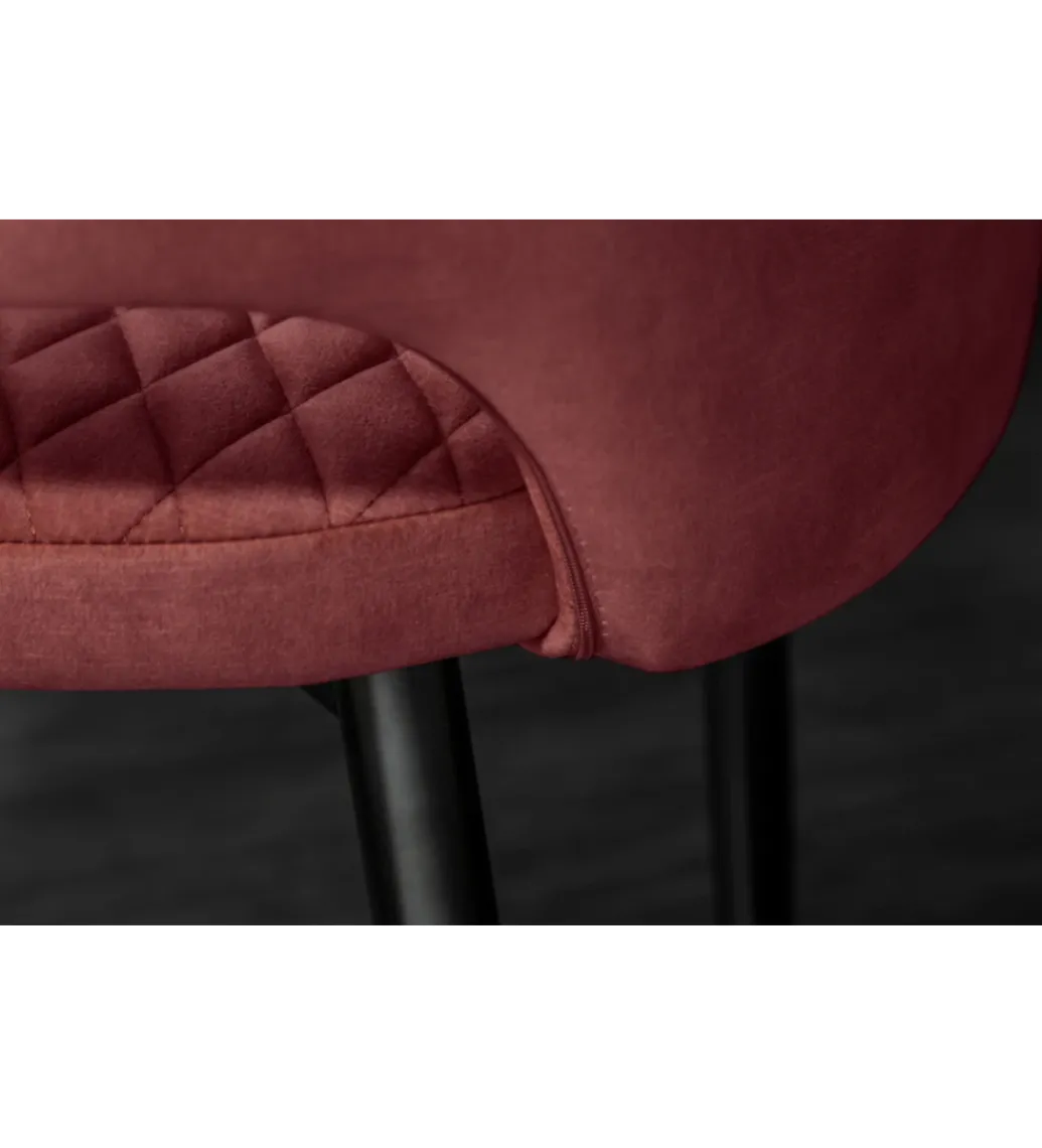 Krzesło Paris Velvet czerwono bordowe*Invicta Interior Hot