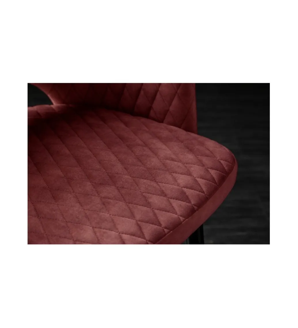 Krzesło Paris Velvet czerwono bordowe*Invicta Interior Hot