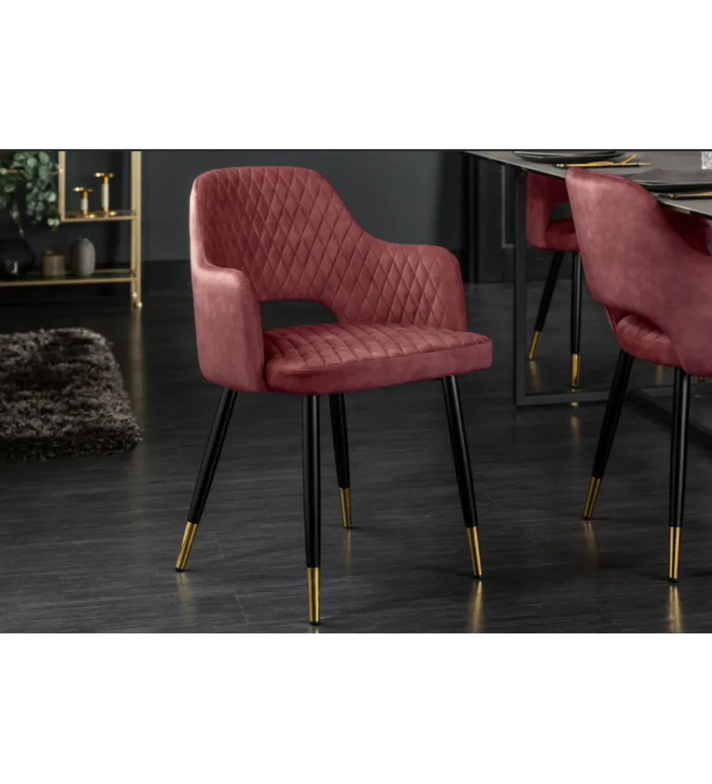 Krzesło Paris Velvet czerwono bordowe*Invicta Interior Discount