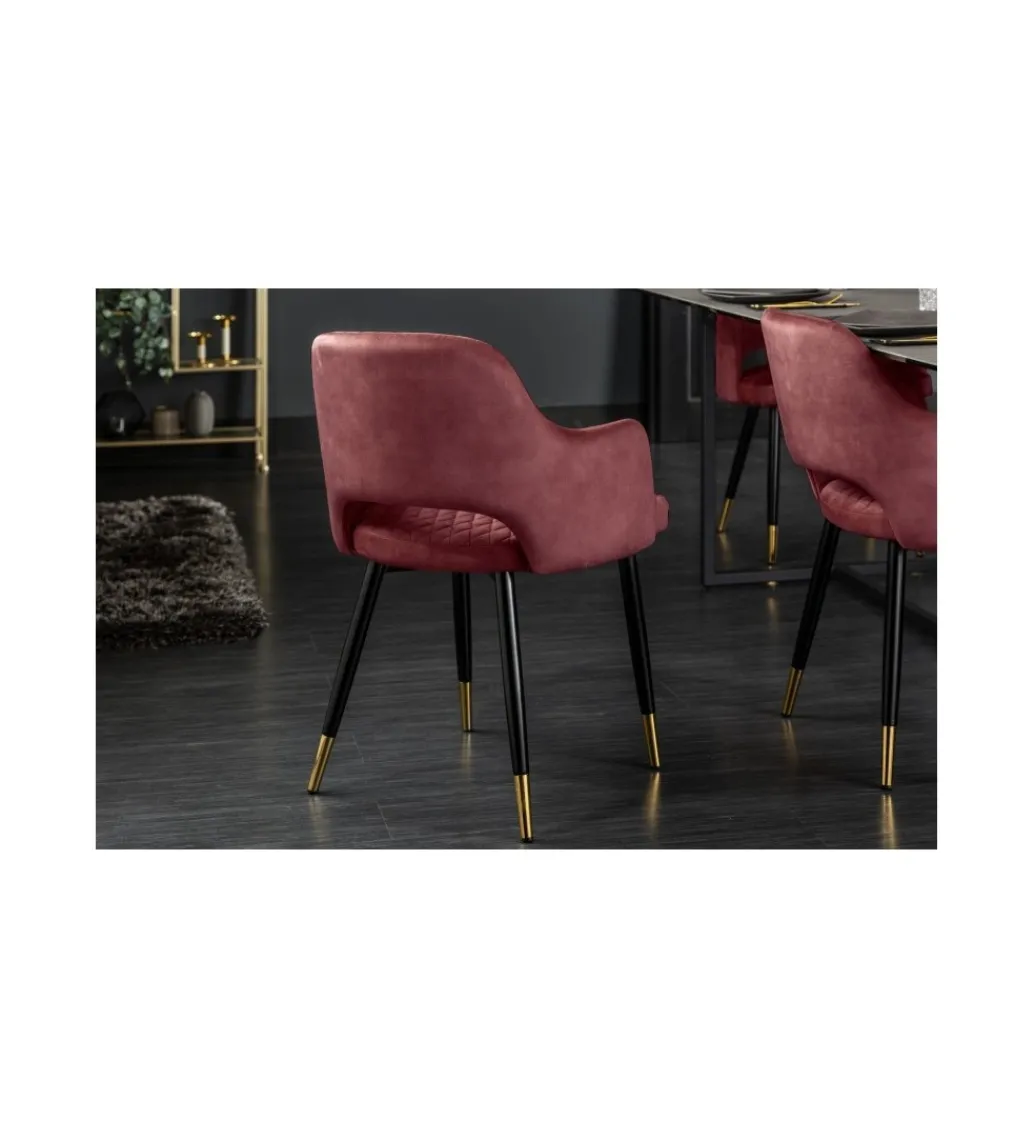 Krzesło Paris Velvet czerwono bordowe*Invicta Interior Discount