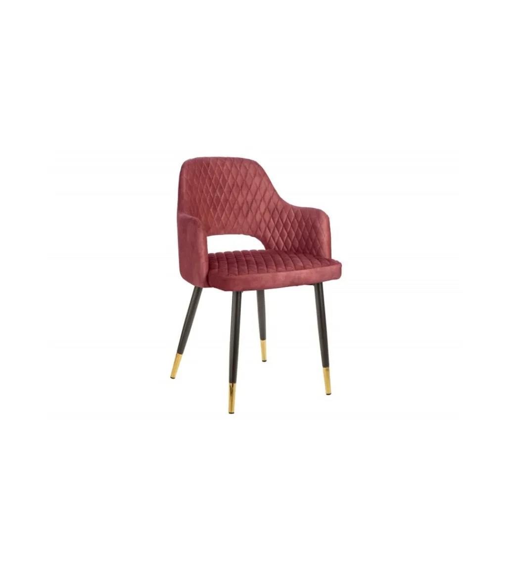 Krzesło Paris Velvet czerwono bordowe*Invicta Interior Discount