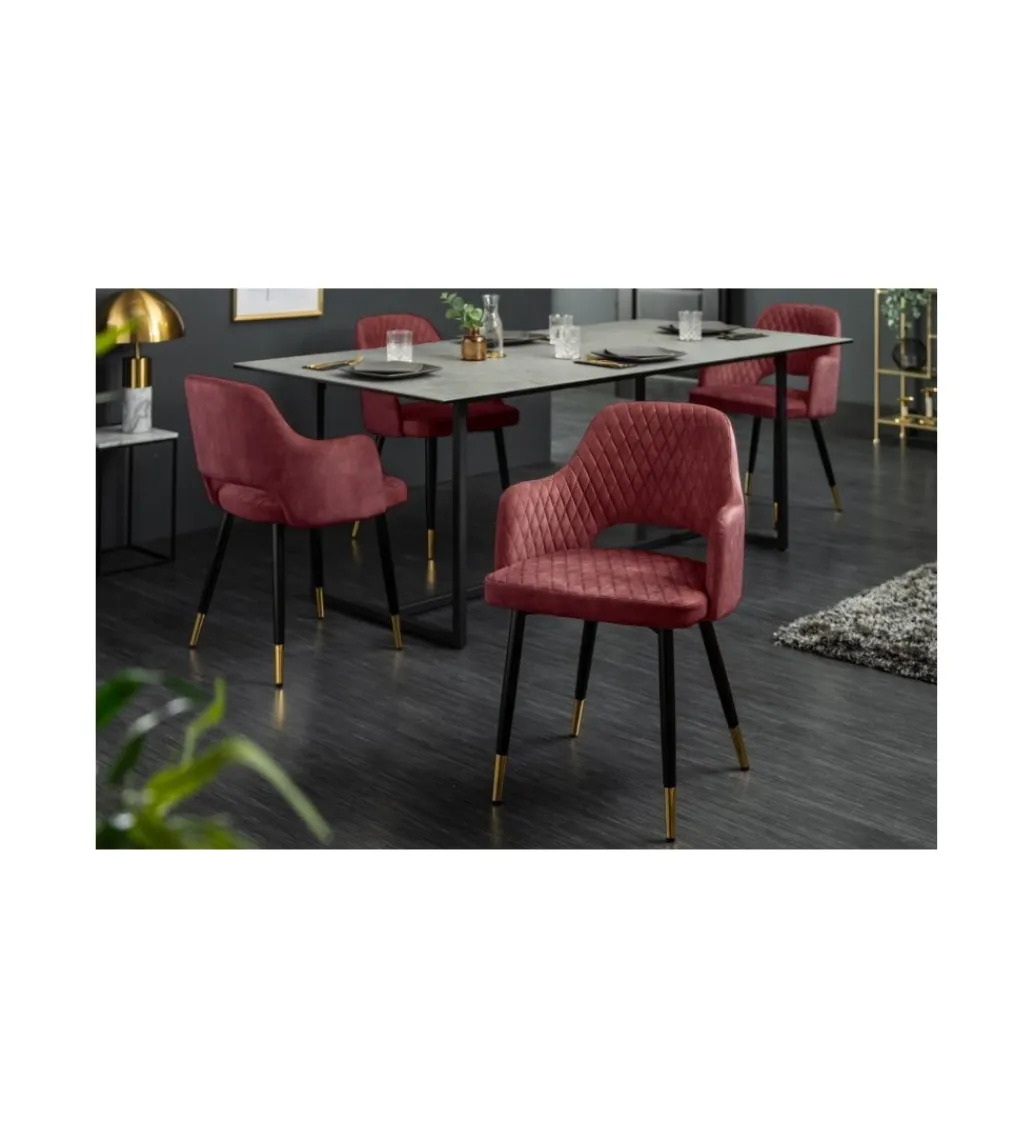 Krzesło Paris Velvet czerwono bordowe*Invicta Interior Discount