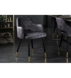 Krzesło Paris Velvet Szare*Invicta Interior Hot