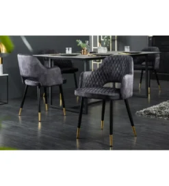 Krzesło Paris Velvet Szare*Invicta Interior Hot