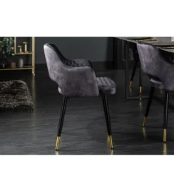 Krzesło Paris Velvet Szare*Invicta Interior Hot