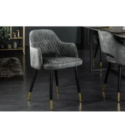 Krzesło Paris Velvet szaro zielone*Invicta Interior Sale