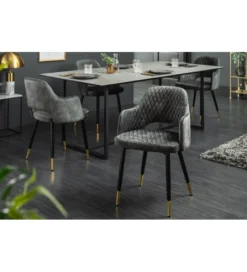 Krzesło Paris Velvet szaro zielone*Invicta Interior Sale