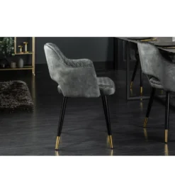 Krzesło Paris Velvet szaro zielone*Invicta Interior Best