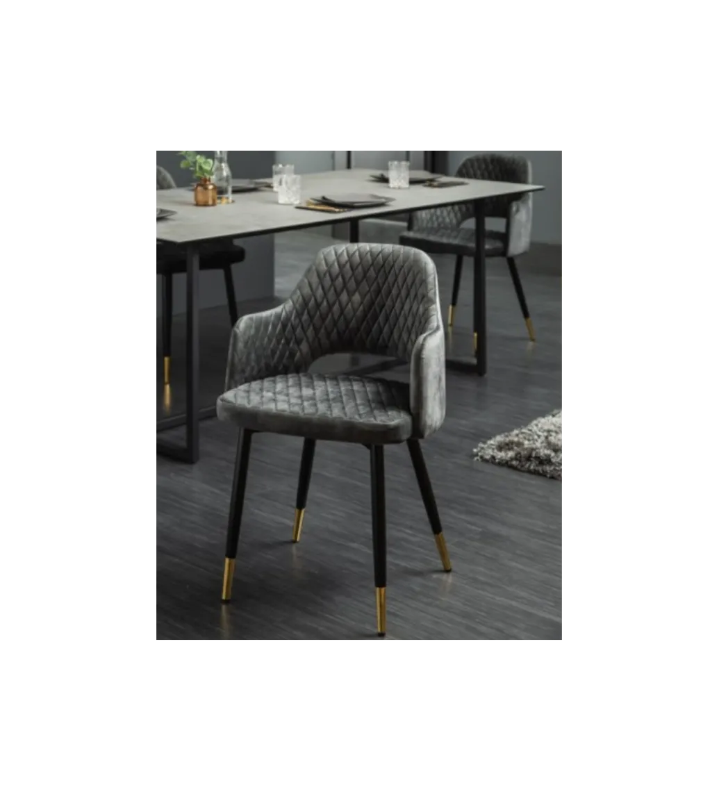 Krzesło Paris Velvet szaro zielone*Invicta Interior Best
