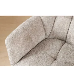 Krzesło PARKO obrotowe 180 stopni bouclé beżowy*Invicta Interior Discount