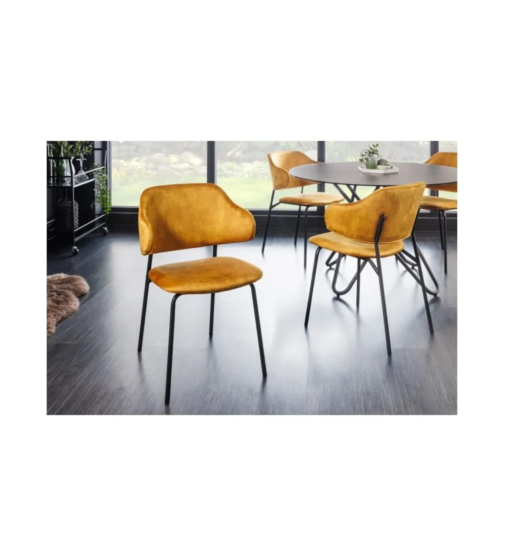 Krzesło RONSE musztardowe*Invicta Interior Sale