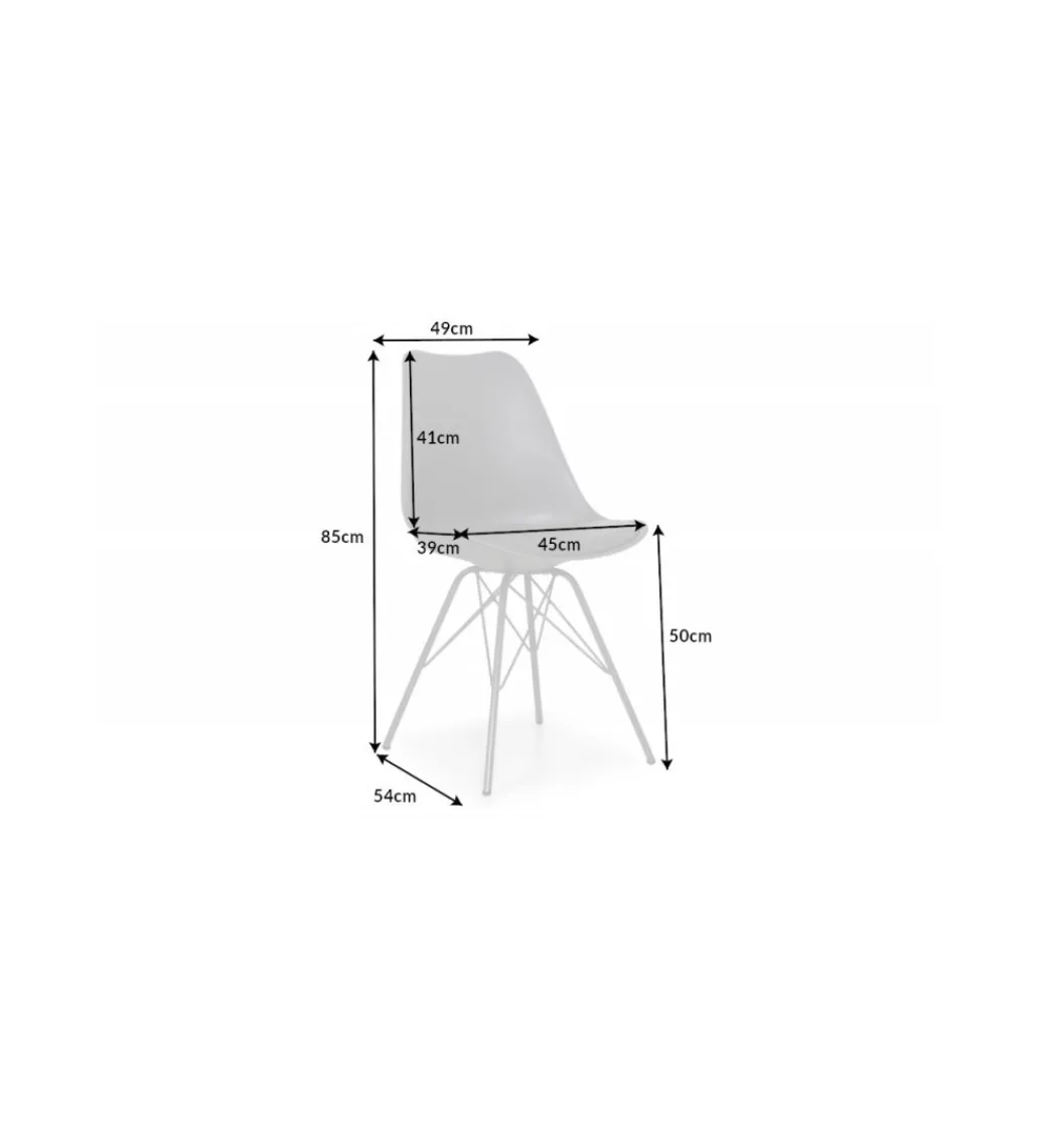 Krzesło RUFO II Scandinavia szare*Invicta Interior Sale