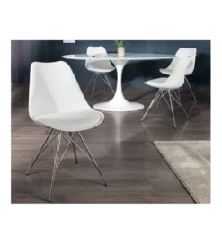 Krzesło Rufo Scandinavia Retro białe*Invicta Interior Online