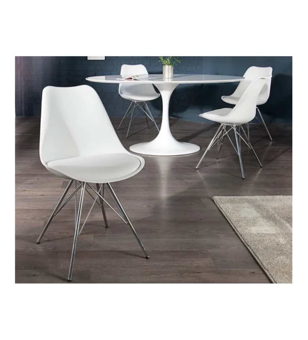 Krzesło Rufo Scandinavia Retro białe*Invicta Interior Online