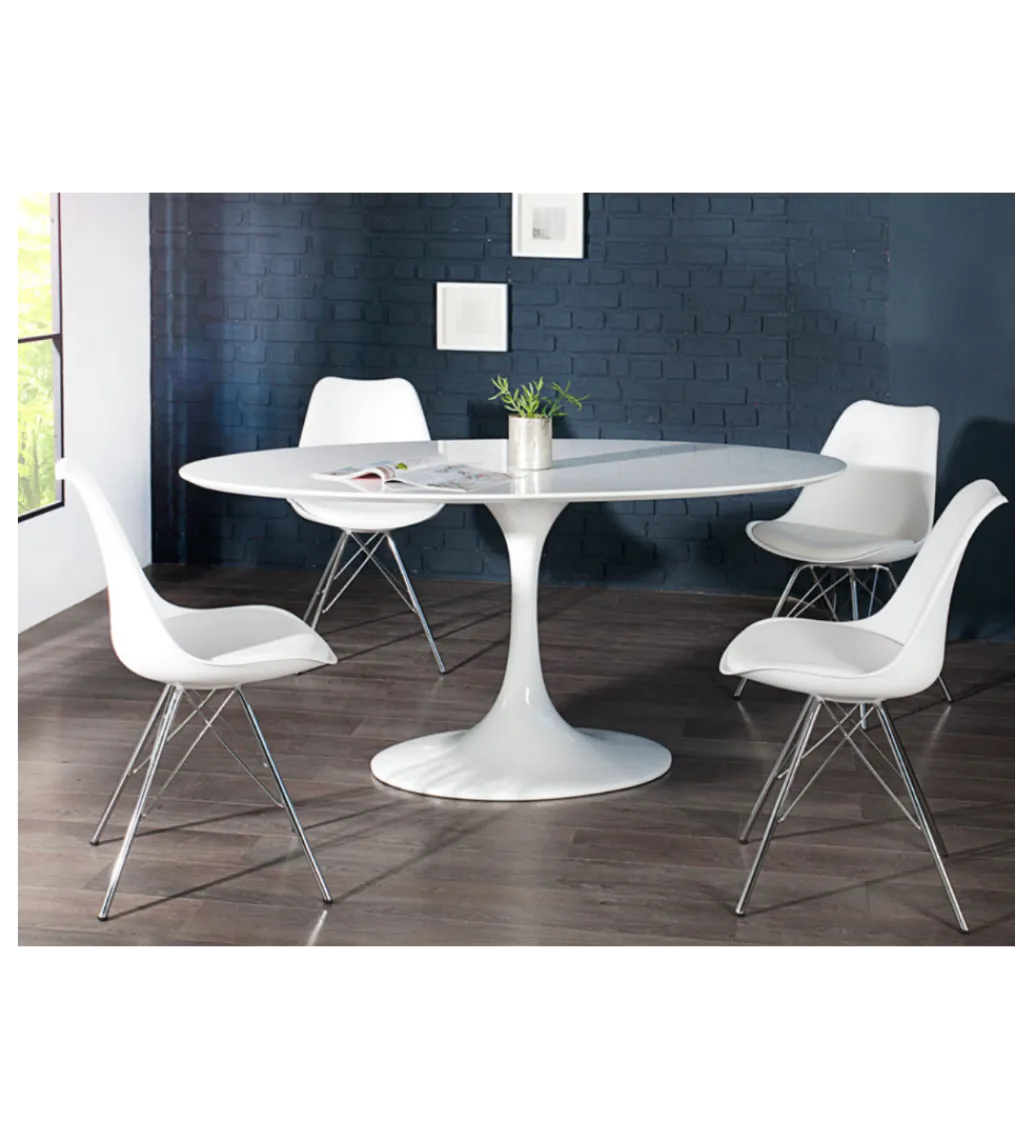 Krzesło Rufo Scandinavia Retro białe*Invicta Interior Online