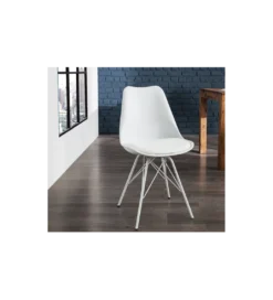 Krzesło Rufo Scandinavia Retro Białe*Invicta Interior