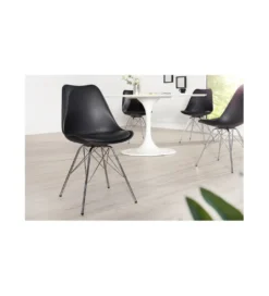 Krzesło Rufo Scandinavia Retro czarne*Invicta Interior Outlet