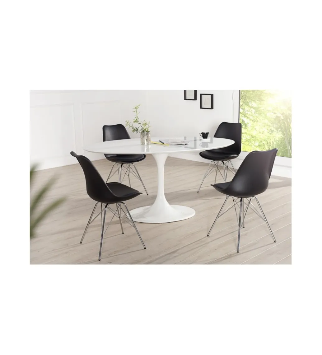 Krzesło Rufo Scandinavia Retro czarne*Invicta Interior Outlet