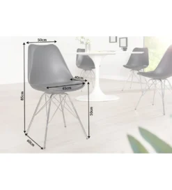 Krzesło Rufo Scandinavia Retro czarne*Invicta Interior Outlet