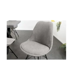 Krzesło RUFO sztruks szare*Invicta Interior Discount