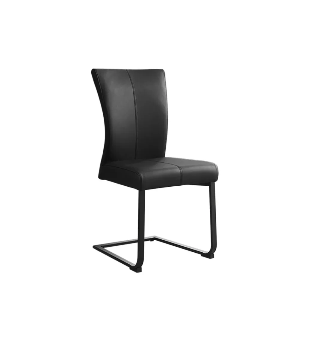 Krzesło SAMSON czarne naturalna skóra*Invicta Interior Outlet