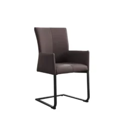 Krzesło SAMSON z podłokietnikami skóra naturalna w kolorze taupe*Invicta Interior Outlet
