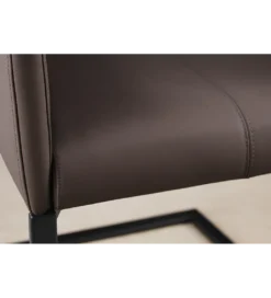 Krzesło SAMSON z podłokietnikami skóra naturalna w kolorze taupe*Invicta Interior Outlet