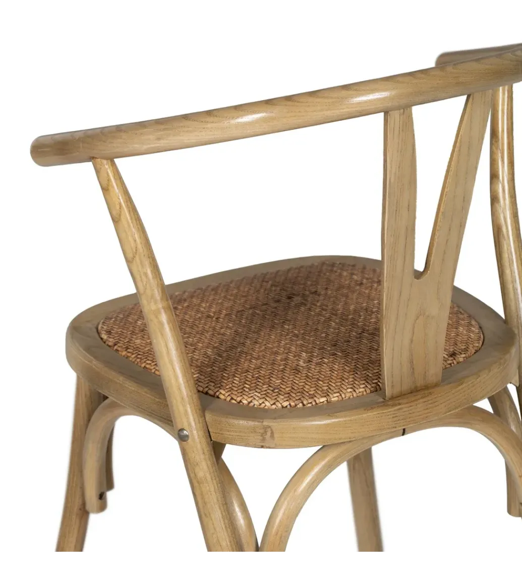 Krzesło SERUN brązowe ratan drewno buk*Zona-Design Best