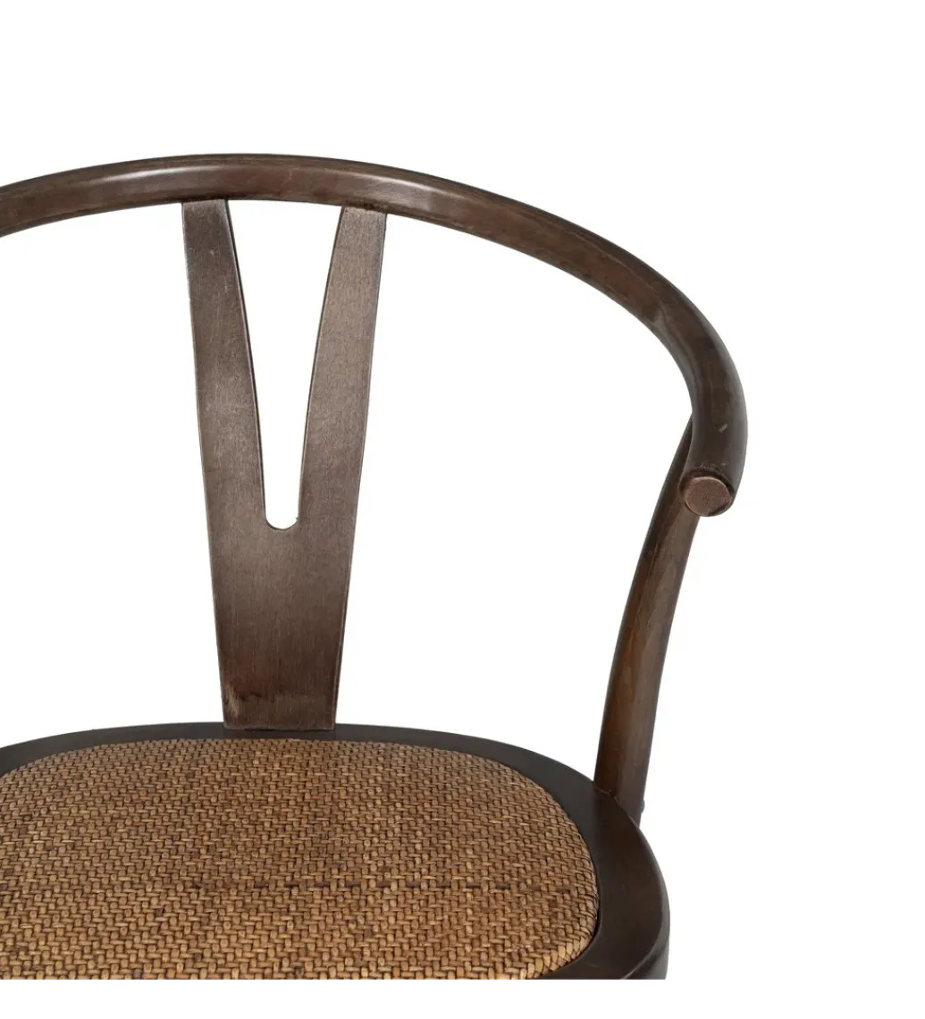 Krzesło SERUN czekoladowe ratan drewno buk*Zona-Design Online