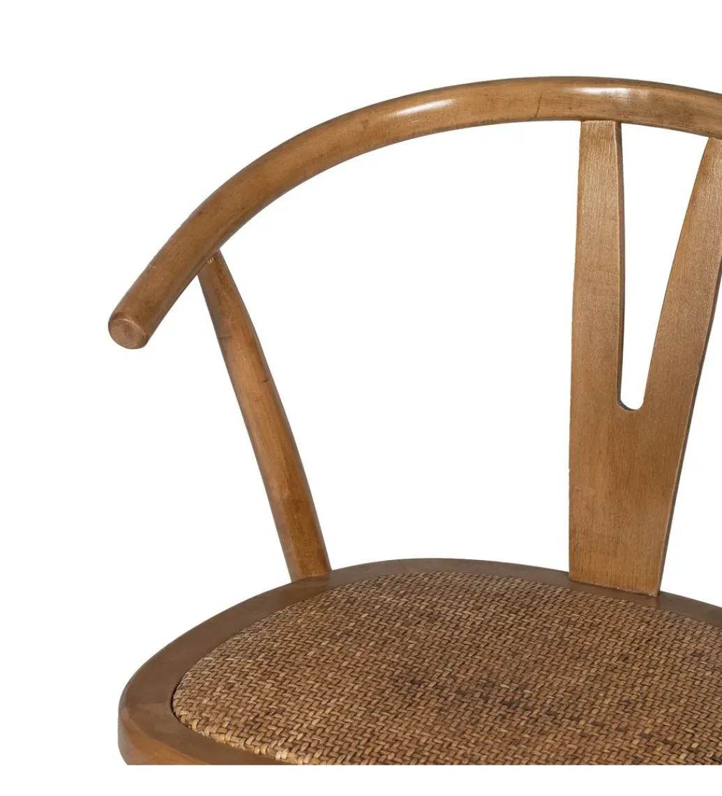 Krzesło SERUN miodowy brąz ratan drewno buk*Zona-Design New