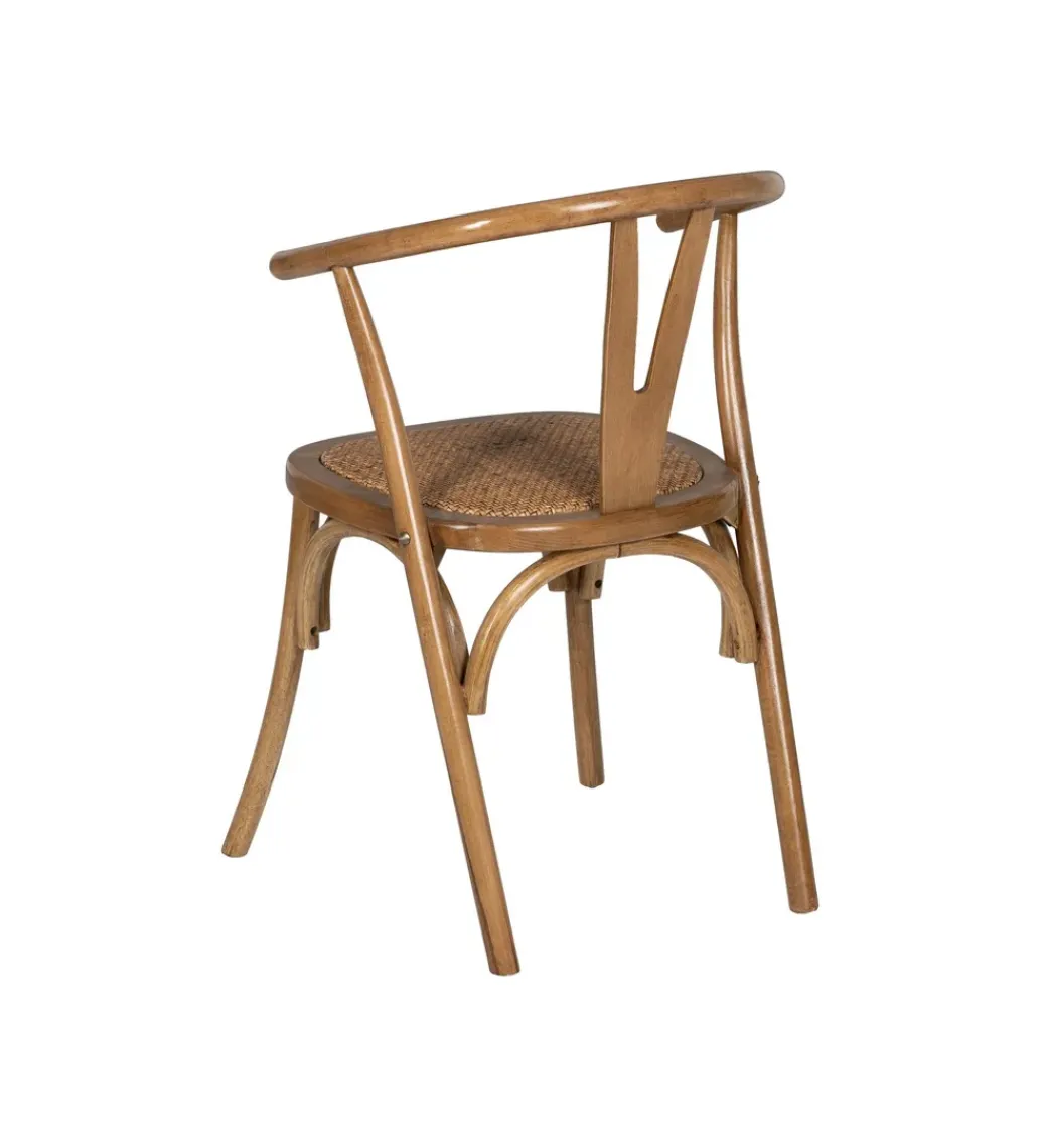 Krzesło SERUN miodowy brąz ratan drewno buk*Zona-Design New