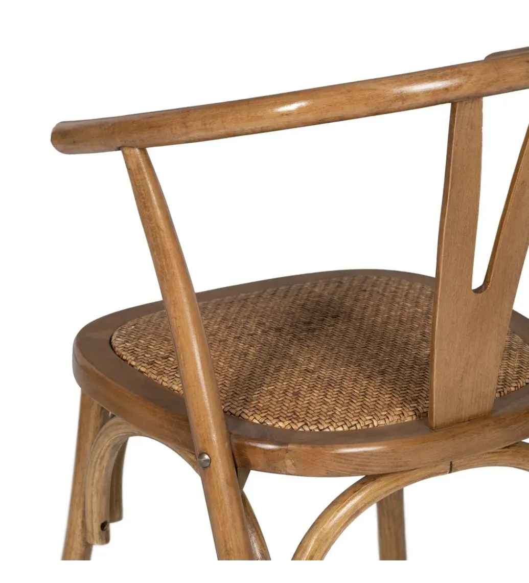 Krzesło SERUN miodowy brąz ratan drewno buk*Zona-Design New