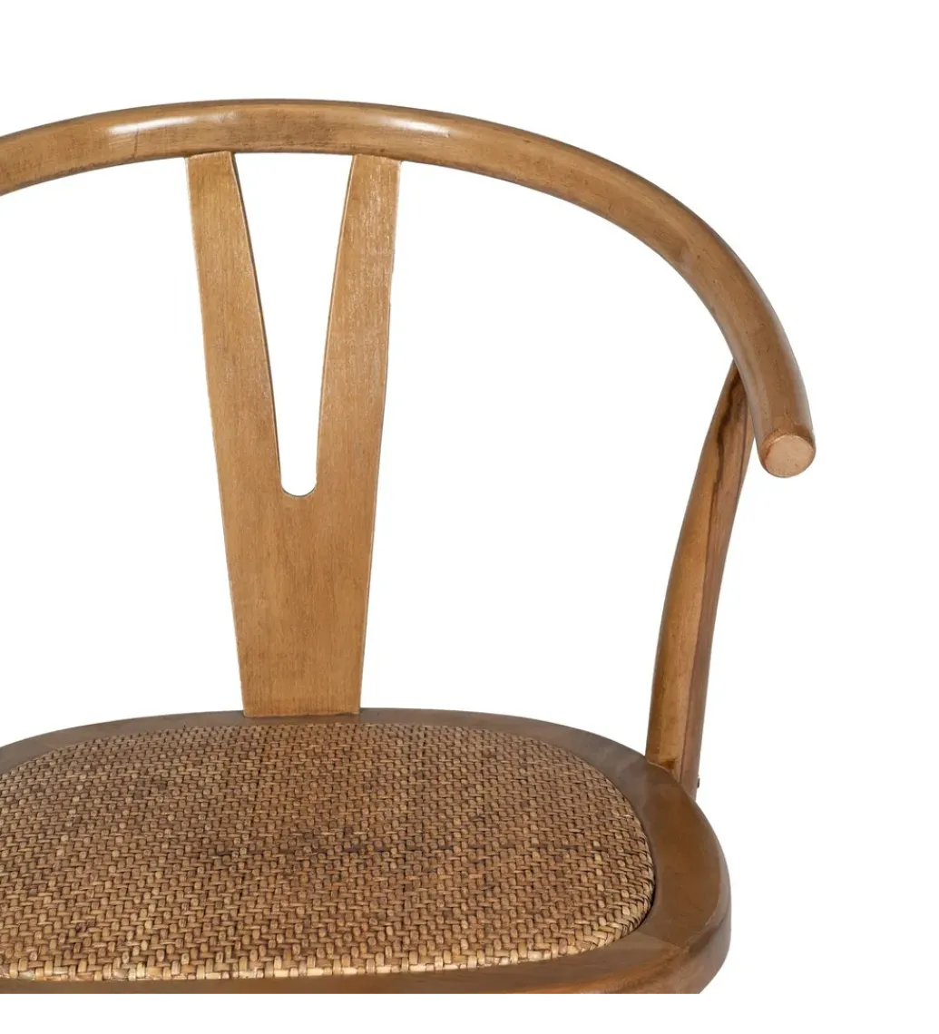 Krzesło SERUN miodowy brąz ratan drewno buk*Zona-Design New