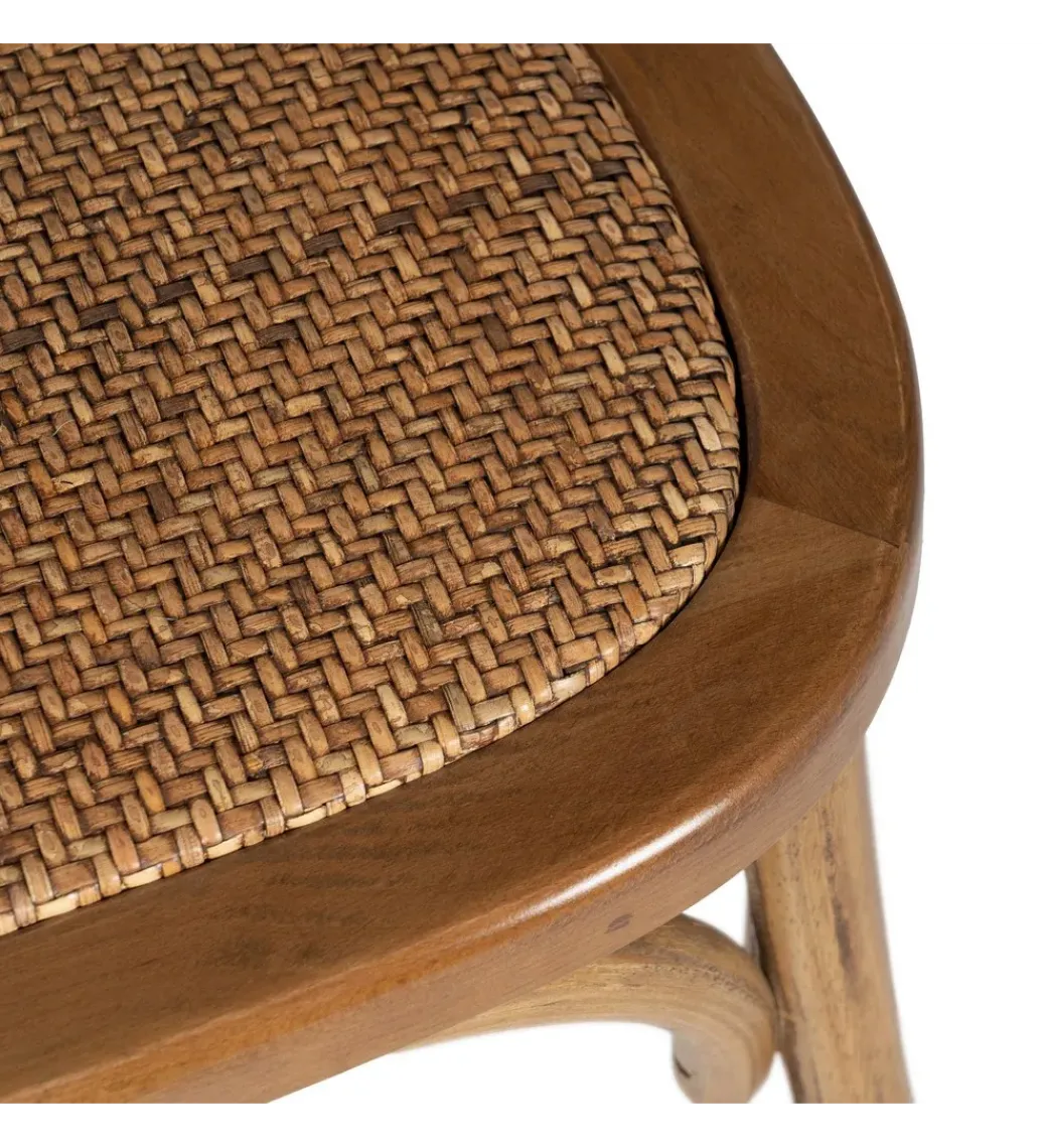Krzesło SERUN miodowy brąz ratan drewno buk*Zona-Design New