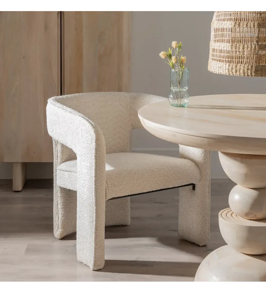 Krzesło tapicerowane LIFUR beżowe*Zona-Design