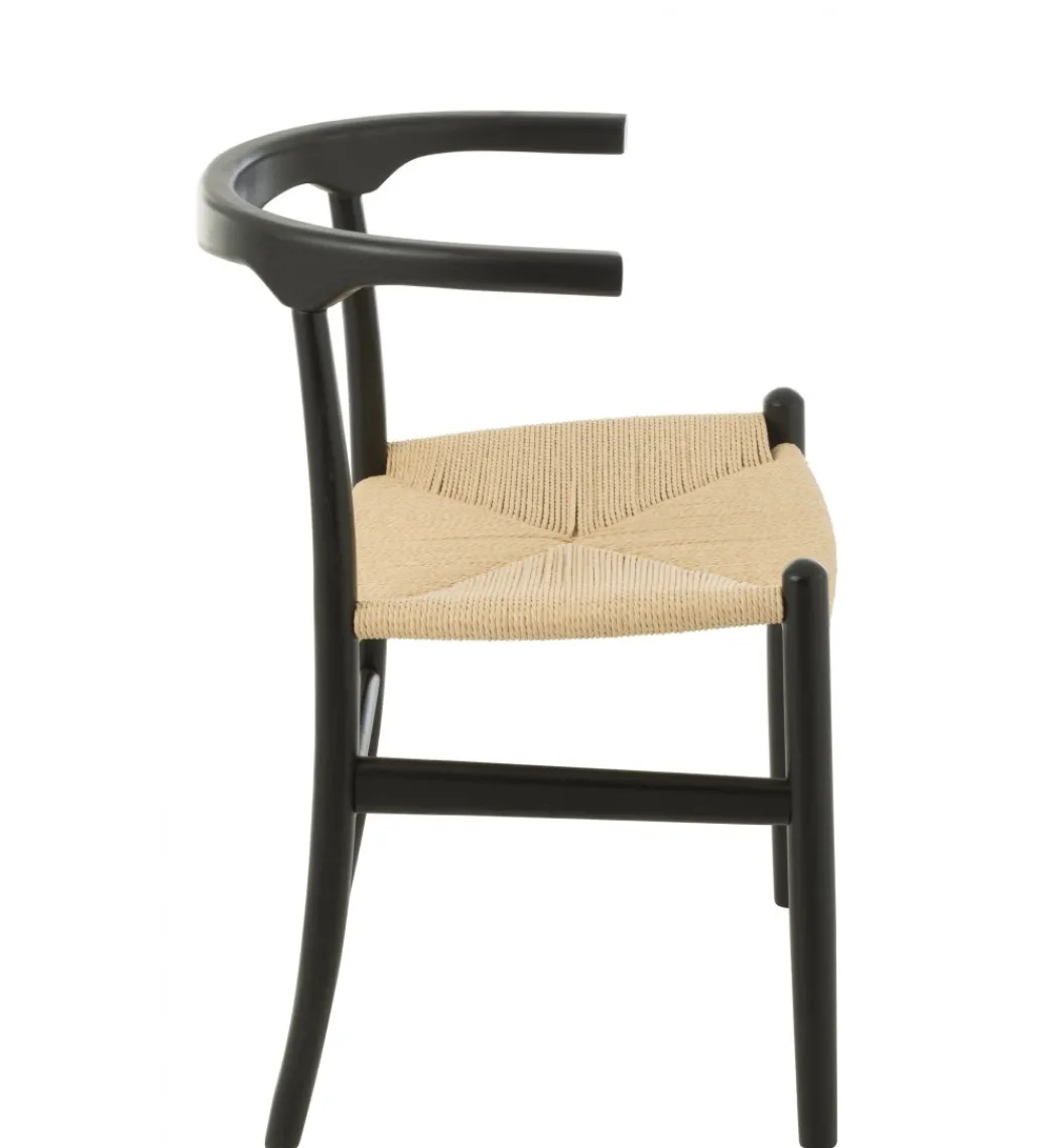 Krzesło TOON 76 cm drewno bukowe czarne*J-Line Best