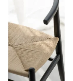 Krzesło TOON 76 cm drewno bukowe czarne*J-Line Best
