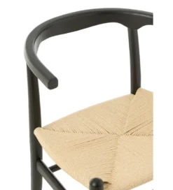 Krzesło TOON 76 cm drewno bukowe czarne*J-Line Best