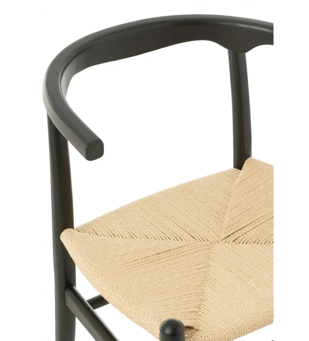Krzesło TOON 76 cm drewno bukowe czarne*J-Line Best