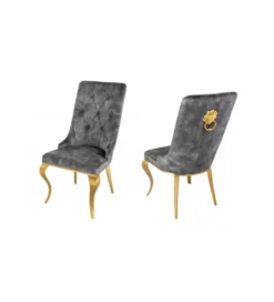 Krzesło TRENTINO LEW Modern Barock szare*Invicta Interior Hot